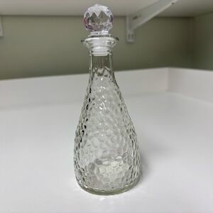 Hammered Glass Decanter with Crystal Stopper
